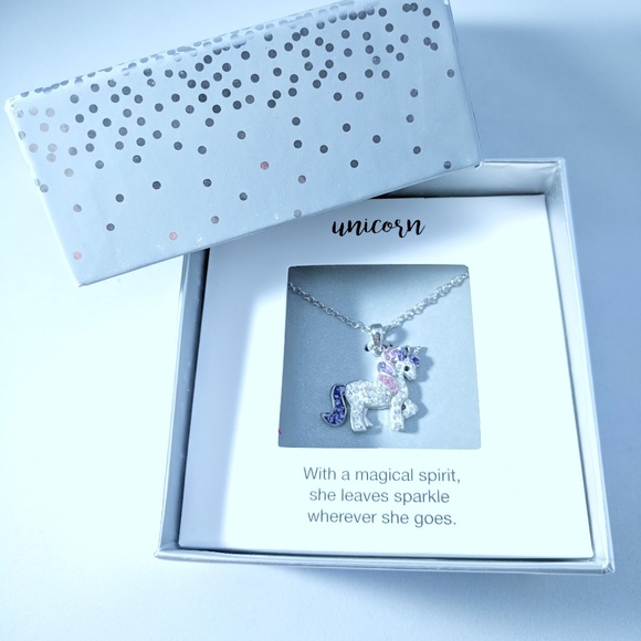 Crystaluxe Unicorn Pendant Necklace with Swarovski - Picture 2 of 2